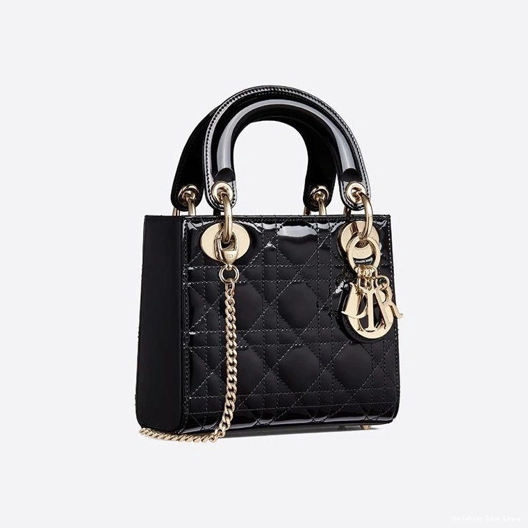 Cheap Patent Lady Calfskin Bag Cannage Mini Black Dior 0714 Luxury
